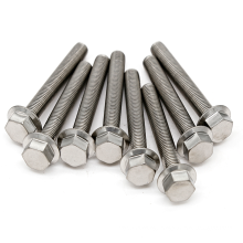 M6*15mm Stainless Steel Without Serrated  A2 A4 304 316 410 Coating White Zinc Plated PTFE Ni-plated Hex Flange Head Bolts